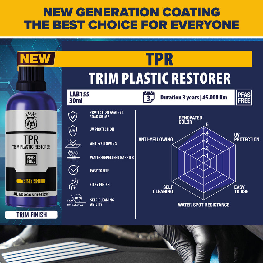 Labocosmetica TPR 30ML - Trim plastic restorer protective coating