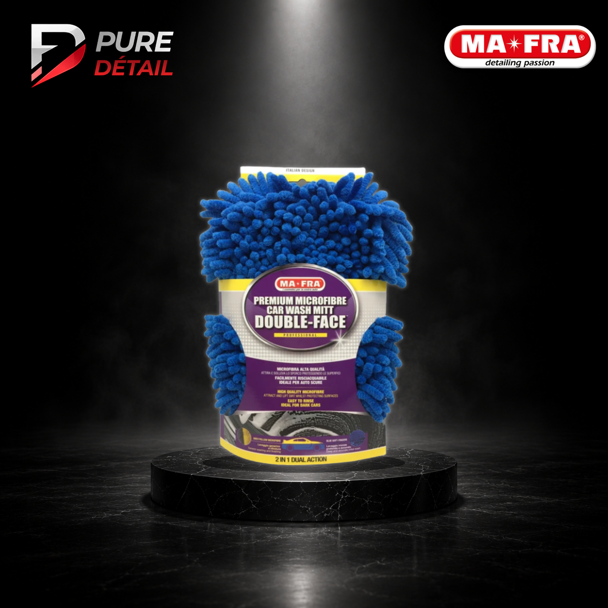 PREMIUM WASH MITT - Double face microfiber wash mitt