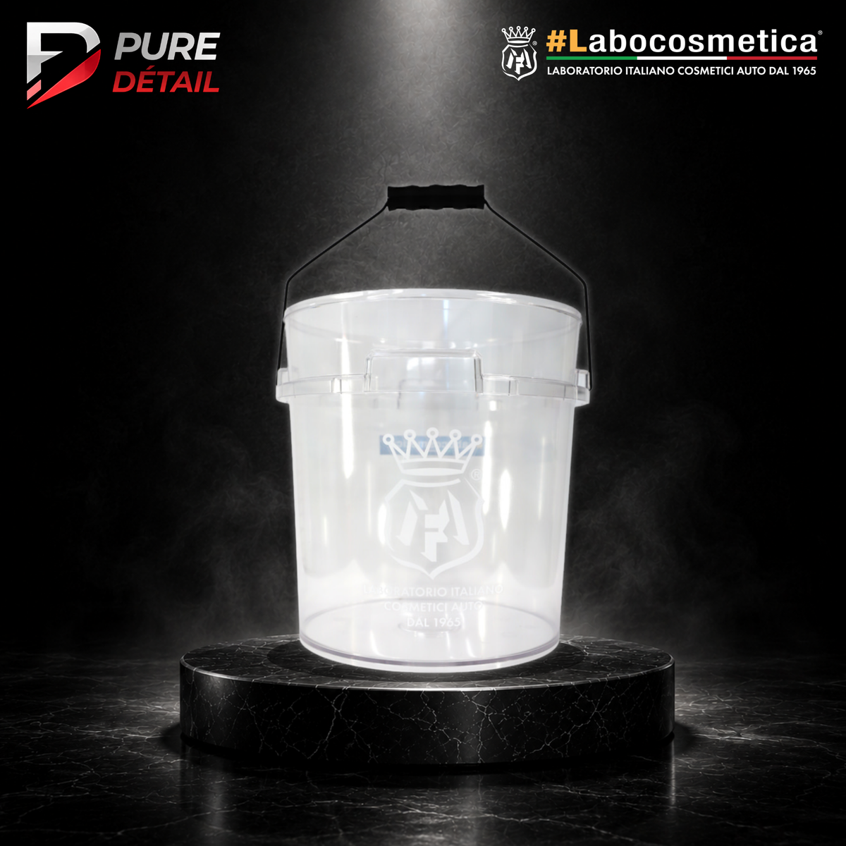 TRANSPARENT CAR BUCKET - 18 Liter capacity