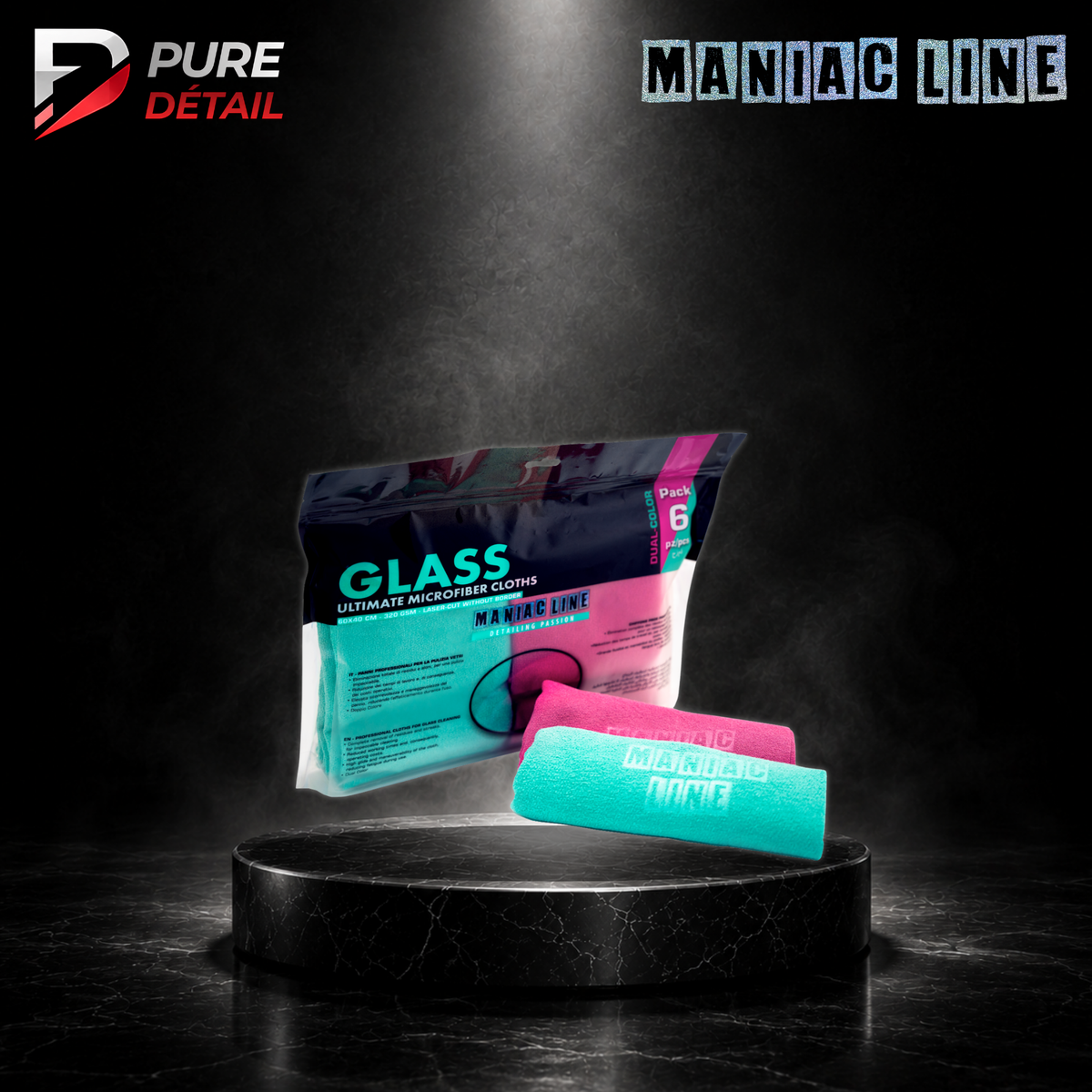 PREMIUM MICROFIBER CLOTH - Glass cleaning (320 GSM)