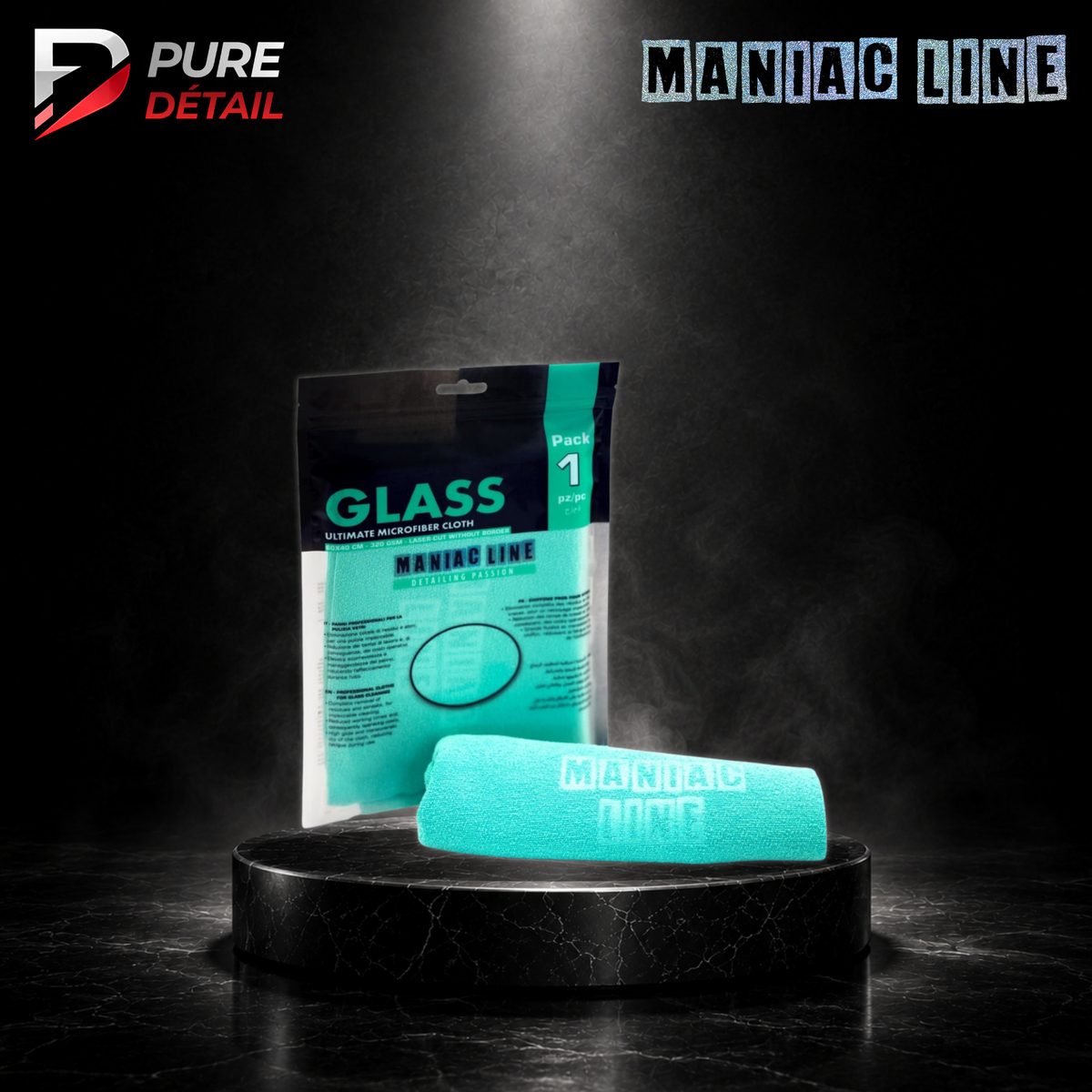 PREMIUM MICROFIBER CLOTH - Glass cleaning (320 GSM)