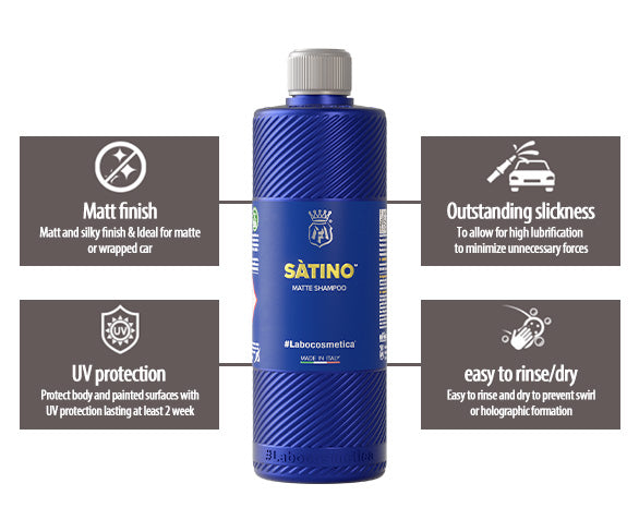 Labocosmetica SATINO 500ML - Shampoo and wax for matte paint & wrap